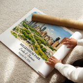 Millennium Park Illinois Poster Chicago Aquarell