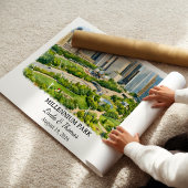 Millennium Park Illinois Poster Chicago Aquarell