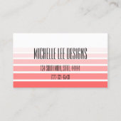 Millennium Pink Ombre Stripe Business Card Visitenkarte (Rückseite)