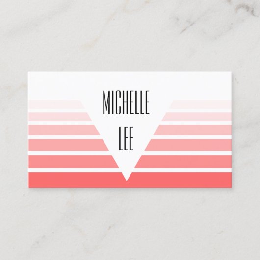 Millennium Pink Ombre Stripe Business Card Visitenkarte (Vorderseite)