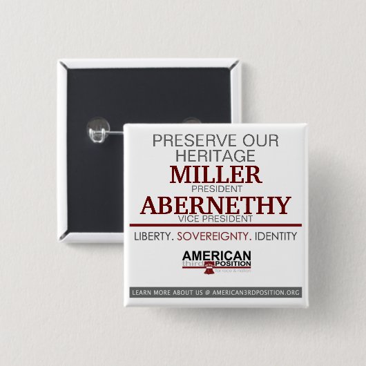 Miller/Abernethy 2012 Button (Vorne & Hinten)