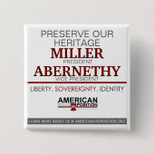 Miller/Abernethy 2012 Button (Vorderseite)