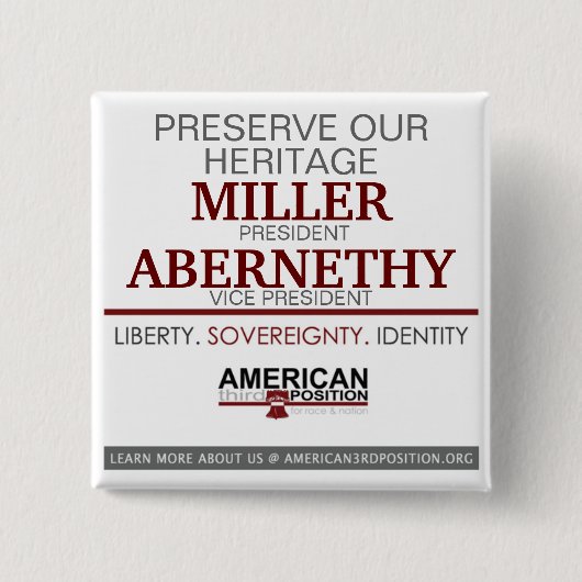 Miller/Abernethy 2012 Button (Vorderseite)