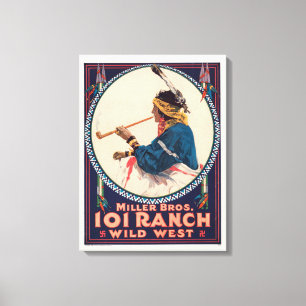 Miller Bros. 101 Ranch, Wild West Zirkusposter Leinwanddruck