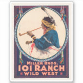 Miller Bros. Ranch, Wild West Circus Poster Aufkleber (Vorderseite)