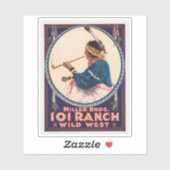 Miller Bros. Ranch, Wild West Circus Poster Aufkleber (Blatt)
