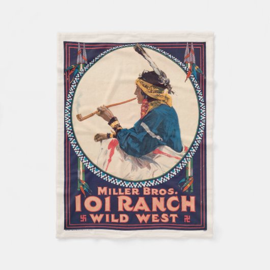 Miller Bros. Ranch, Wild West Circus Poster Fleecedecke (Vorderseite)