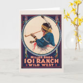 Miller Bros. Ranch, Wild West Circus Poster Karte (Gelbe Blume)