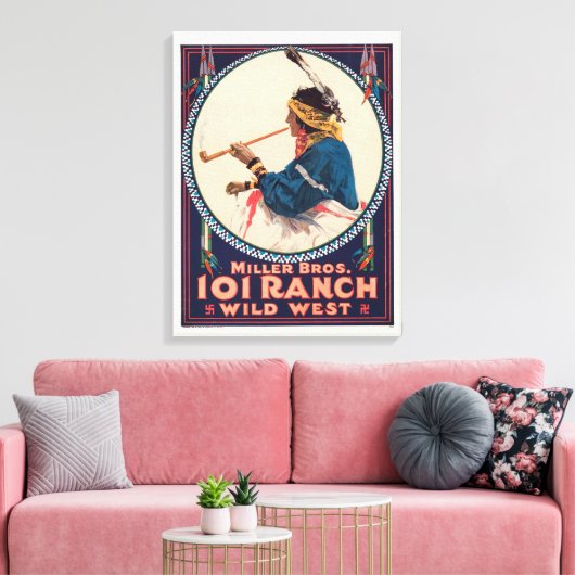 Miller Bros. Ranch, Wild West Circus Poster Leinwanddruck (Insitu (Wohnzimmer))