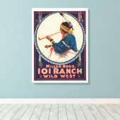 Miller Bros. Ranch, Wild West Circus Poster Leinwanddruck (Insitu (Holzboden))