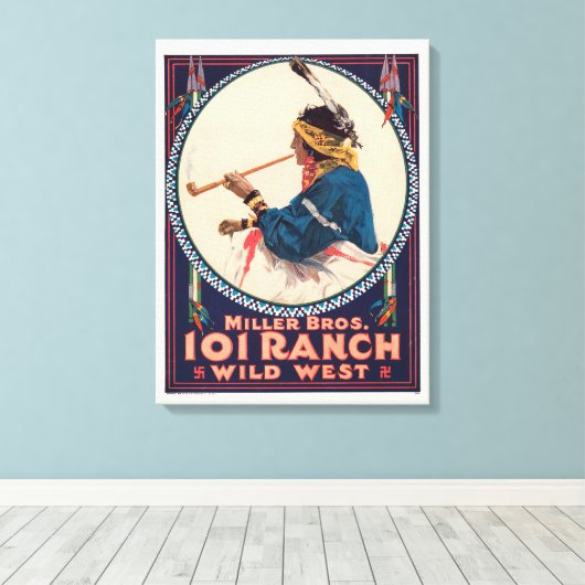 Miller Bros. Ranch, Wild West Circus Poster Leinwanddruck (Insitu (Holzboden))