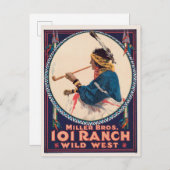Miller Bros. Ranch, Wild West Circus Poster Postkarte (Vorne/Hinten)