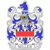 Miller Familienwappen Aufkleber (Vorderseite)