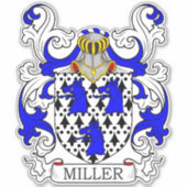 Miller Familienwappen Aufkleber (Vorderseite)