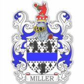 Miller Familienwappen Aufkleber (Vorderseite)
