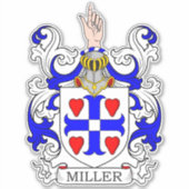Miller Familienwappen Aufkleber (Vorderseite)