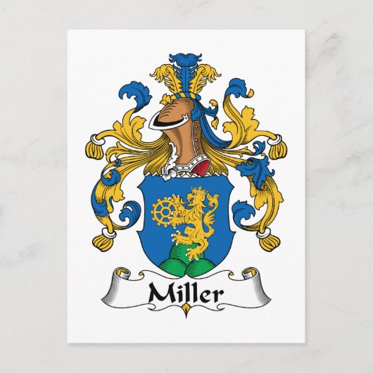 Miller Familienwappen Postkarte (Vorderseite)