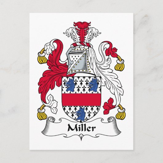Miller Familienwappen Postkarte (Vorderseite)