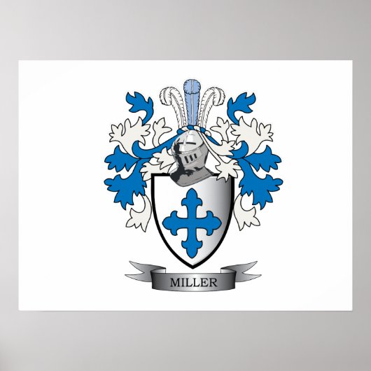 Miller-Familienwappen-Wappen Poster (Vorne)