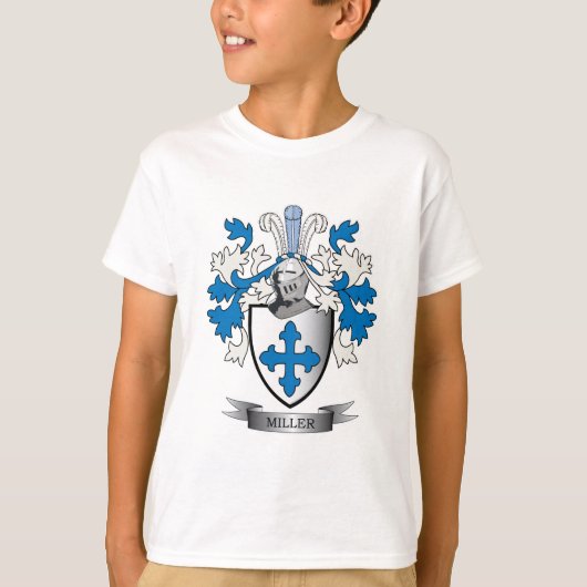 Miller-Familienwappen-Wappen T-Shirt (Vorderseite)