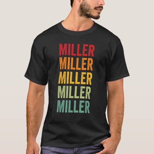 Miller Landkreis Missouri Rainbow Text Design T-Shirt (Vorderseite)