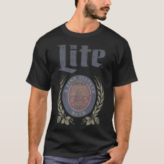 Miller Lite Worldof Vintag Beer Logo Premium T-Shirt
