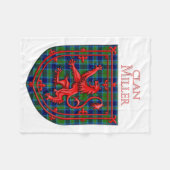 Miller Tartan Scottish Kariert Lion Rampant Fleecedecke (Vorderseite (Horizontal))