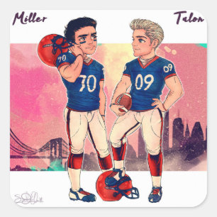 Miller- und Talon-Aufkleber Quadratischer Aufkleber