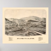 Millers Falls, MA Panoramic Map - 1889 Poster (Vorne)