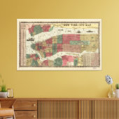 Miller's Map of the City of New York (1862) Leinwanddruck (Insitu (Wohnzimmer))