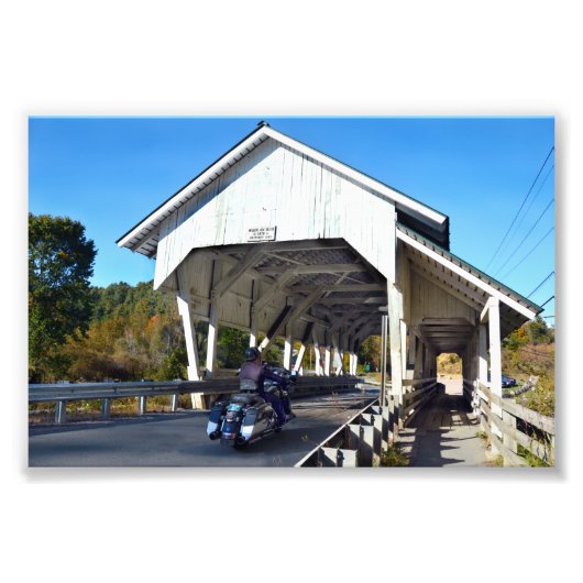 Miller's Run Covered Bridge, Lyndon, Vermont Fotodruck (Vorne)