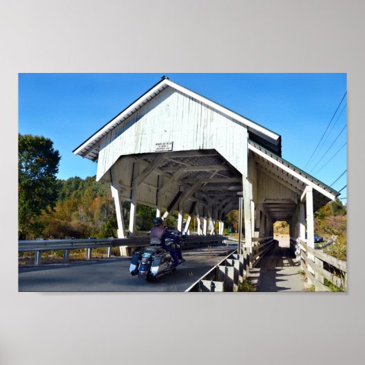 Miller's Run Covered Bridge, Lyndon, Vermont Poster (Vorne)