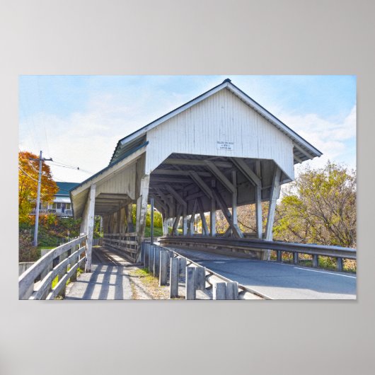 Miller's Run Covered Bridge, Lyndon, Vermont Poster (Vorne)