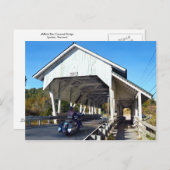 Miller's Run Covered Bridge, Lyndon, Vermont Postkarte (Vorne/Hinten)