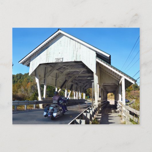 Miller's Run Covered Bridge, Lyndon, Vermont Postkarte (Vorderseite)