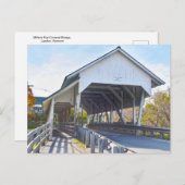 Miller's Run Covered Bridge, Lyndon, Vermont Postkarte (Vorne/Hinten)