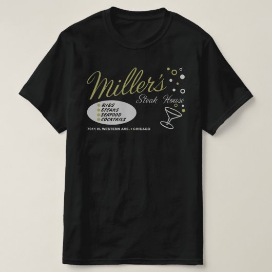 Miller's Steak House, Chicago, Illinois T-Shirt (Design vorne)