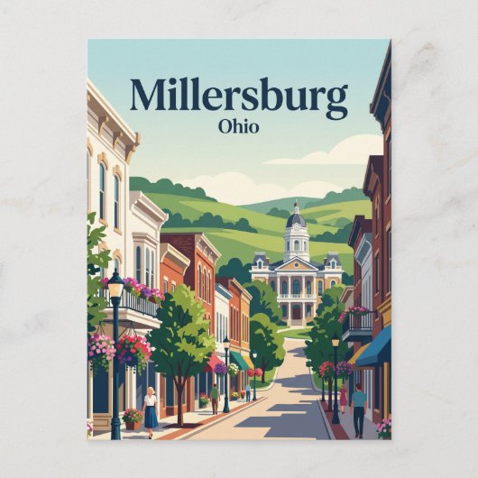 Millersburg, Ohio Postkarte (Vorderseite)