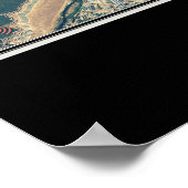 Millerton Lake California Satellitenplan Poster (Ecke)