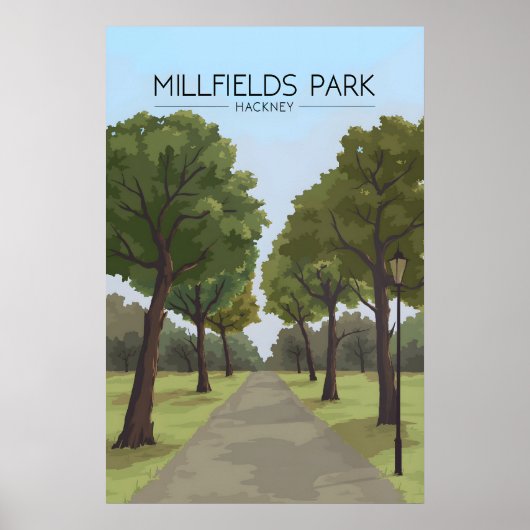 Millfields Park Hackney London Reiseplakat Poster (Vorne)