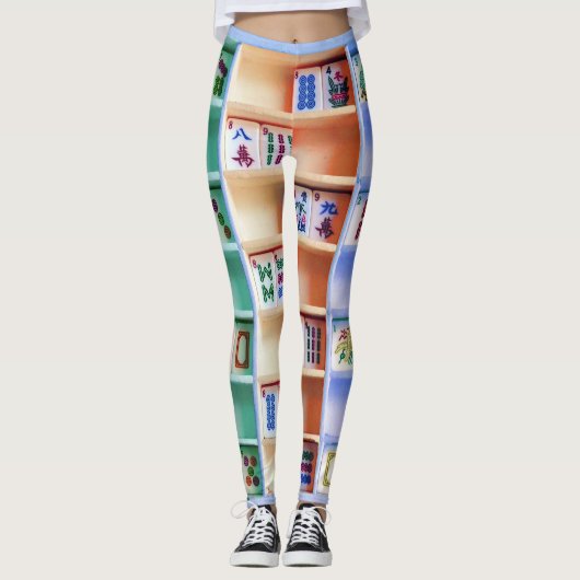 Milliamperestunde jongg deckt Leggings mit Ziegeln (Vorderseite)