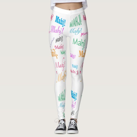 Milliamperestunde Jongg MAHJ! Leggings (Vorderseite)