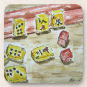 Milliamperestunde Jongg (mahjong) 6 Getränkeuntersetzer (Vorderseite)