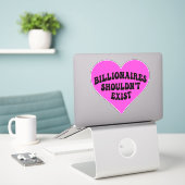 Milliardäre sollten nicht existieren aufkleber (Laptop auf Schreibtisch)