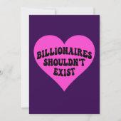 Milliardäre sollten nicht existieren feiertagskarte (Vorderseite)