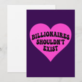 Milliardäre sollten nicht existieren feiertagskarte (Vorne/Hinten)
