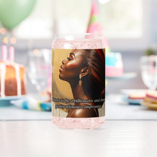 Milliardärs-Mentalitäts-Glas Wasser Dosenglas (Insitu (Geburtstag))