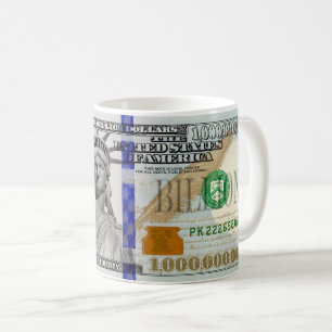 Milliarden-Dollar-Rechnung mit Lady Liberty Kaffeetasse