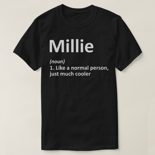 MILLIE Definition Personalisiert Name Funny Birthd T-Shirt (Design vorne)