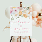 Millie Floral Baby Dusche Begrüßungszeichen Poster